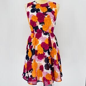 NWOT MAISON JULES Womens Sun Dress Size L Floral Fit Flare Sleeveless Summer